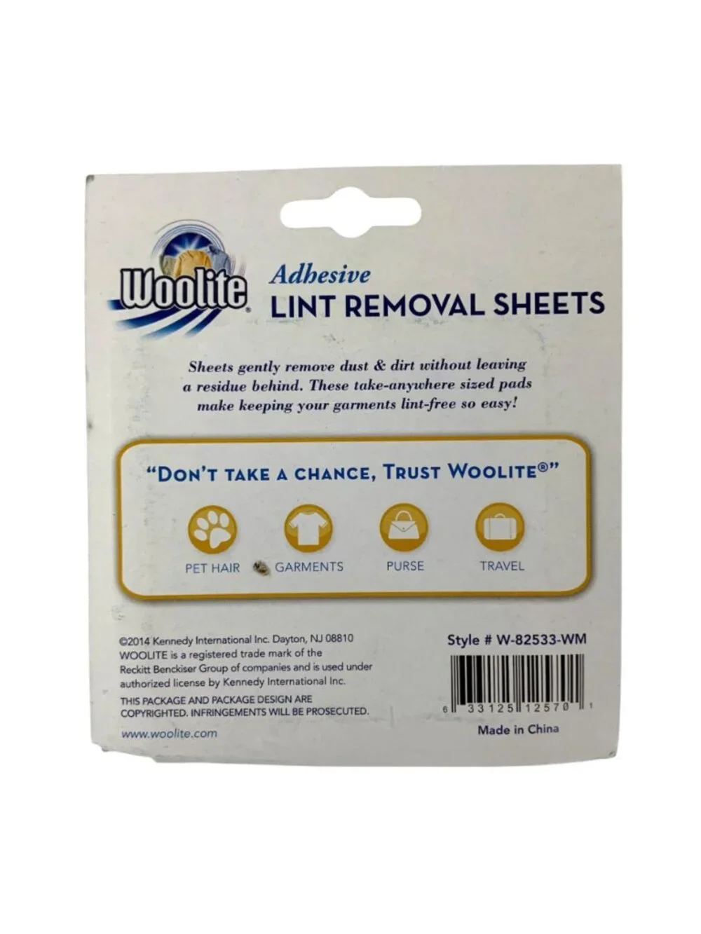 Woolite Adhesive Lint Removal Sheets 4-Pack 90 Sheets Each Pocket Size Travel